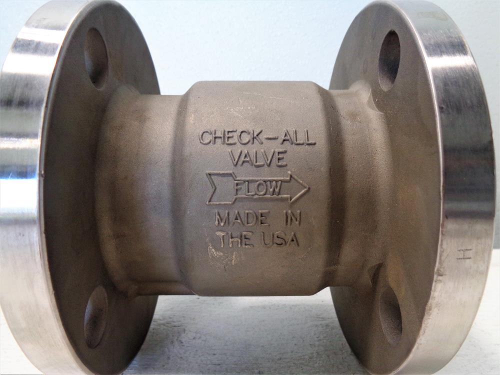 Check-All 2" Flanged Check Valve, Stainless Steel, HVKSS